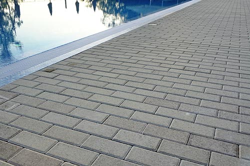 pavage pavé uni piscine
